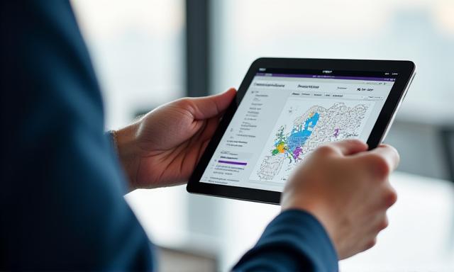 Logistics data visualization on tablet